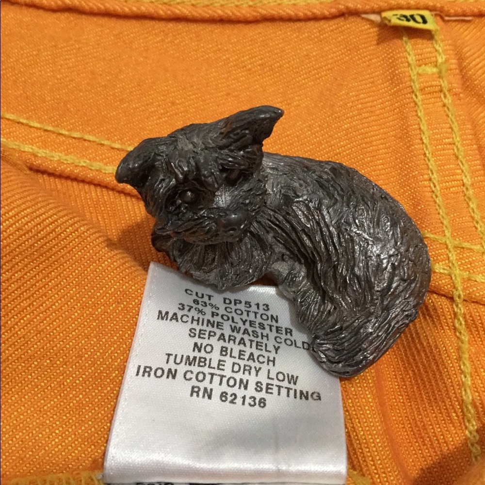 Tangerine Guess Denim Shorts - Picture 3 of 5